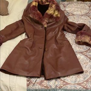 Pristine condition leather coat
